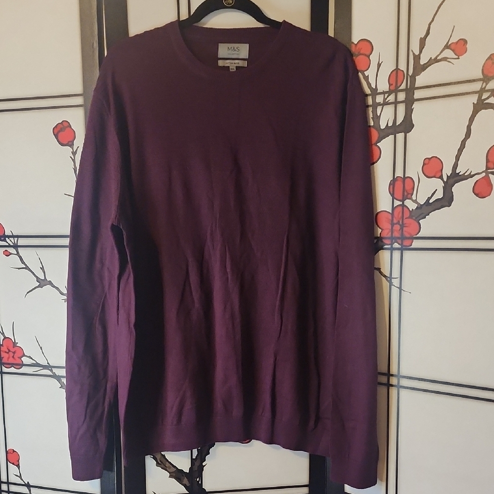 Purple Long Sleeve Tee Relaxed Fit